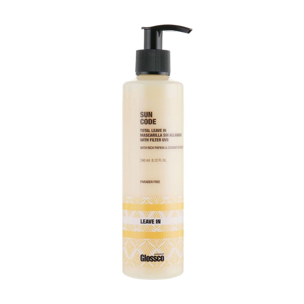 Незмивний крем-кондиціонер для волосся Glossco Professional Sun Code Conditioning Cream, 240 мл